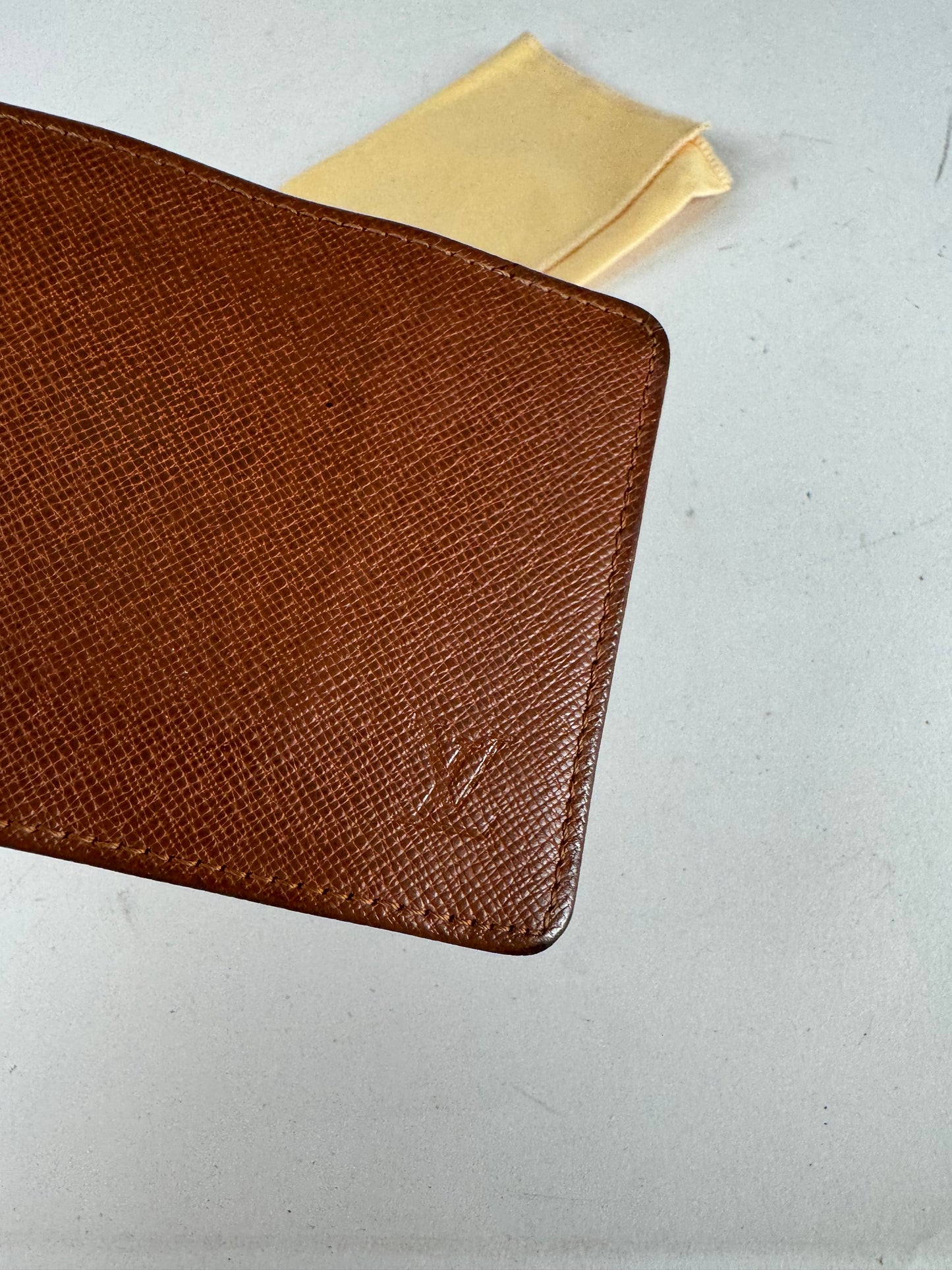 Vintage Louis Vuitton Taiga Leather Card Holder Brown