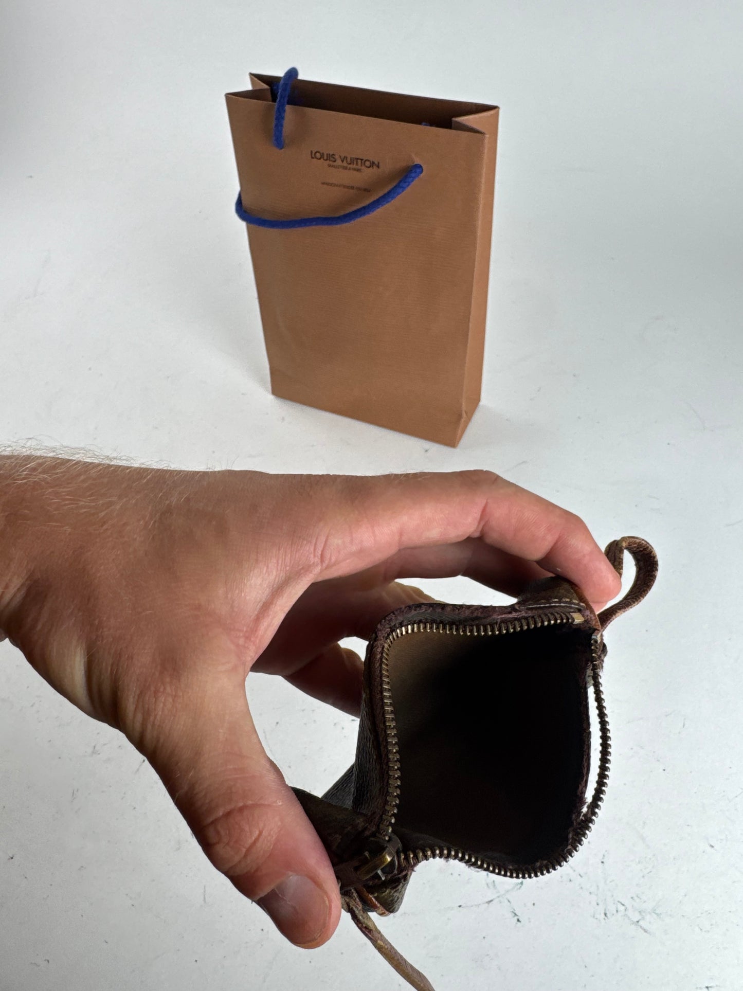 Vintage Louis Vuitton Leather Vanity Bag Brown