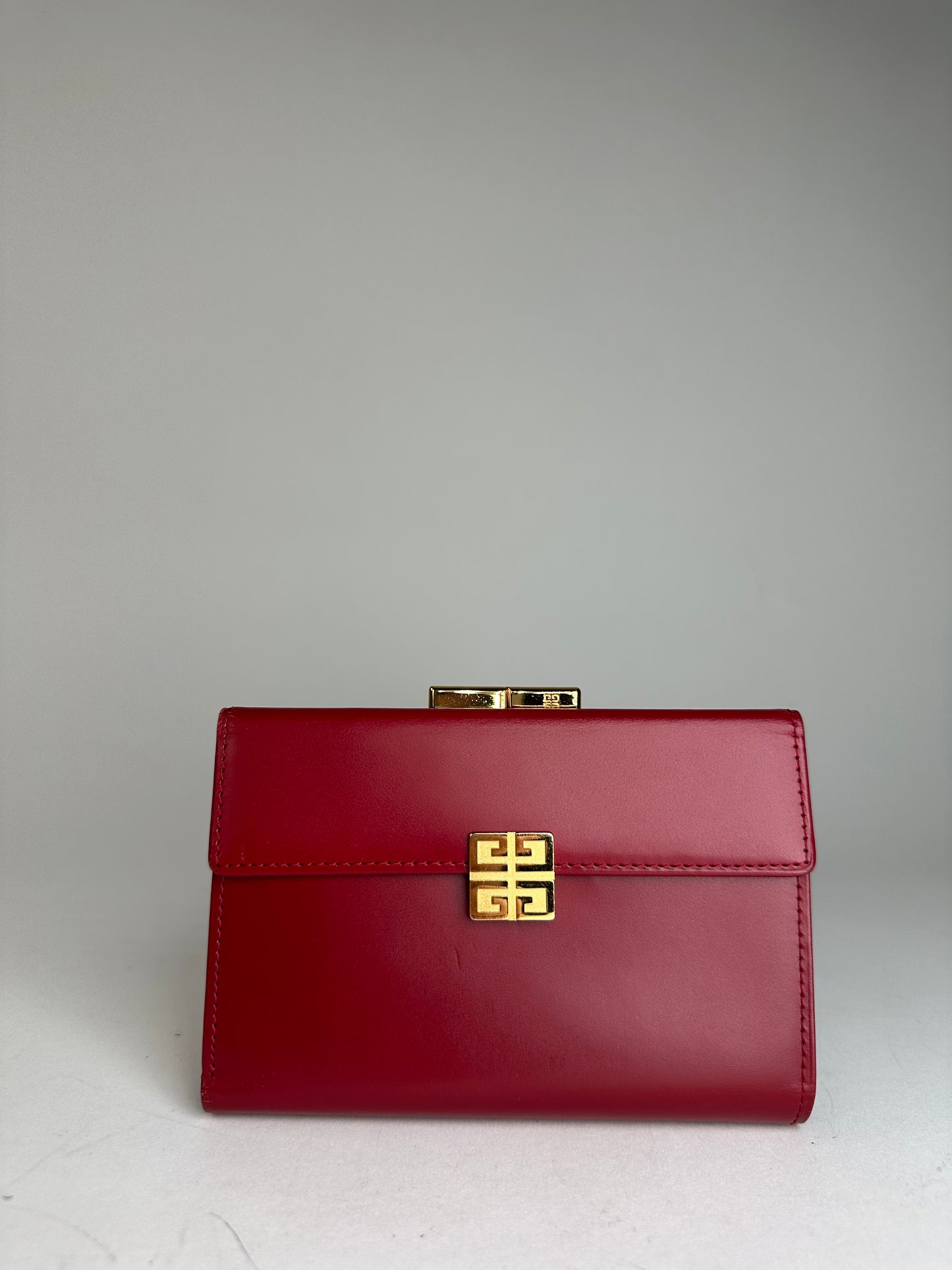 Vintage Givenchy Leather Wallet Red