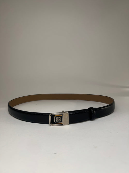 Vintage Givenchy Leather Belt Black