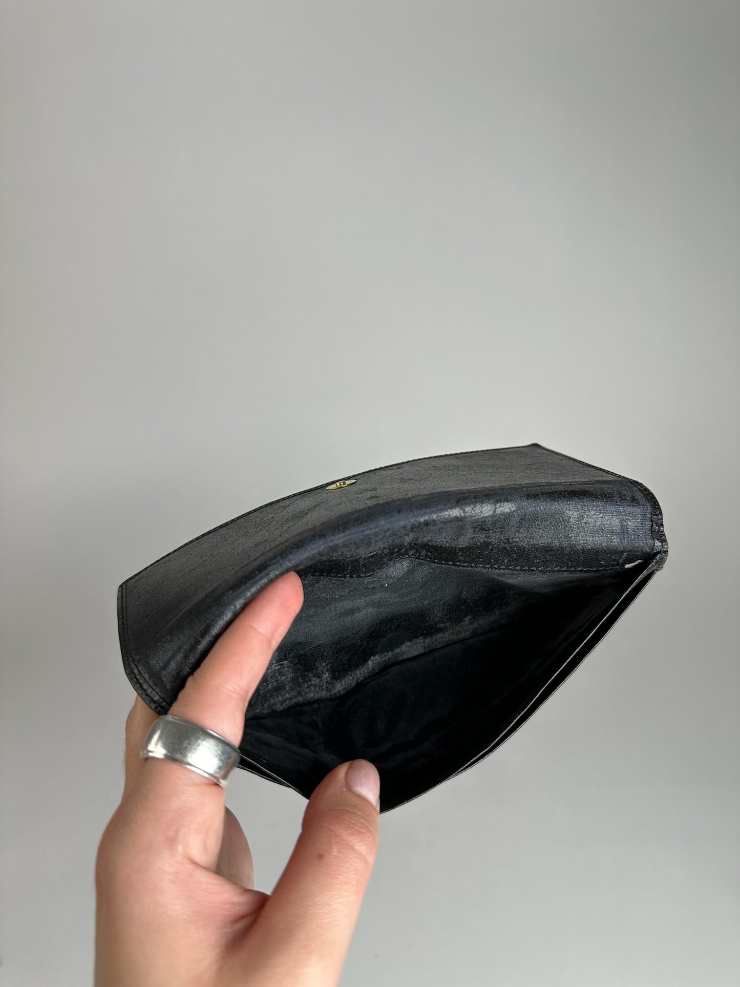 Vintage Givenchy GV3 Leather Wallet black