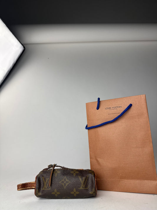 Sac Vanity Vintage Louis Vuitton en Cuir Marron