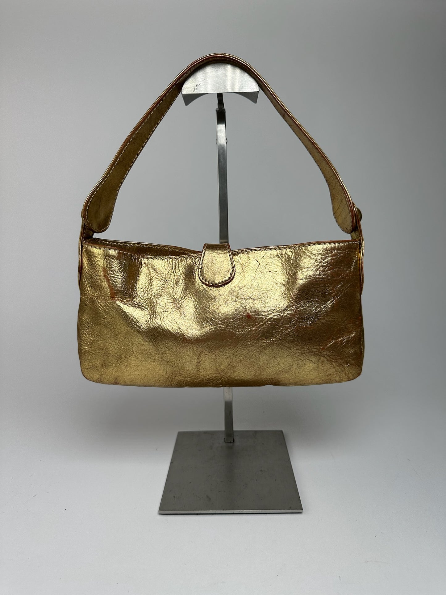 Sac Marni vintage en cuir doré