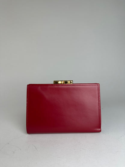 Vintage Givenchy Leather Wallet Red