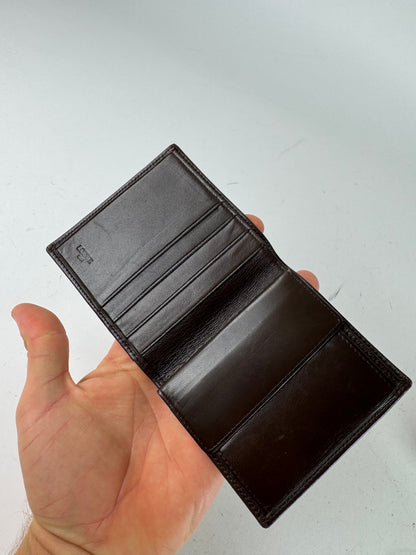 Vintage Loewe Madrid Flapable Leather Wallet dark brown