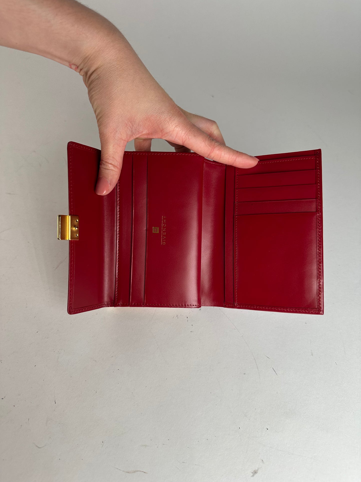 Vintage Givenchy Leather Wallet Red