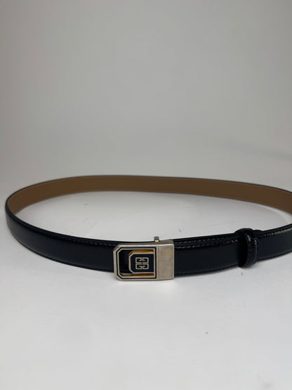 Vintage Givenchy Leather Belt Black