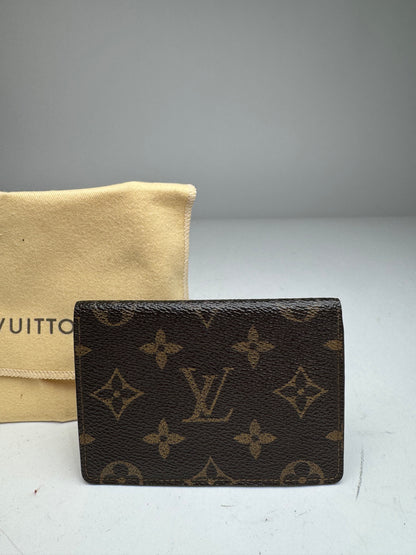 Vintage Louis Vuitton Monogram Card Holder Brown