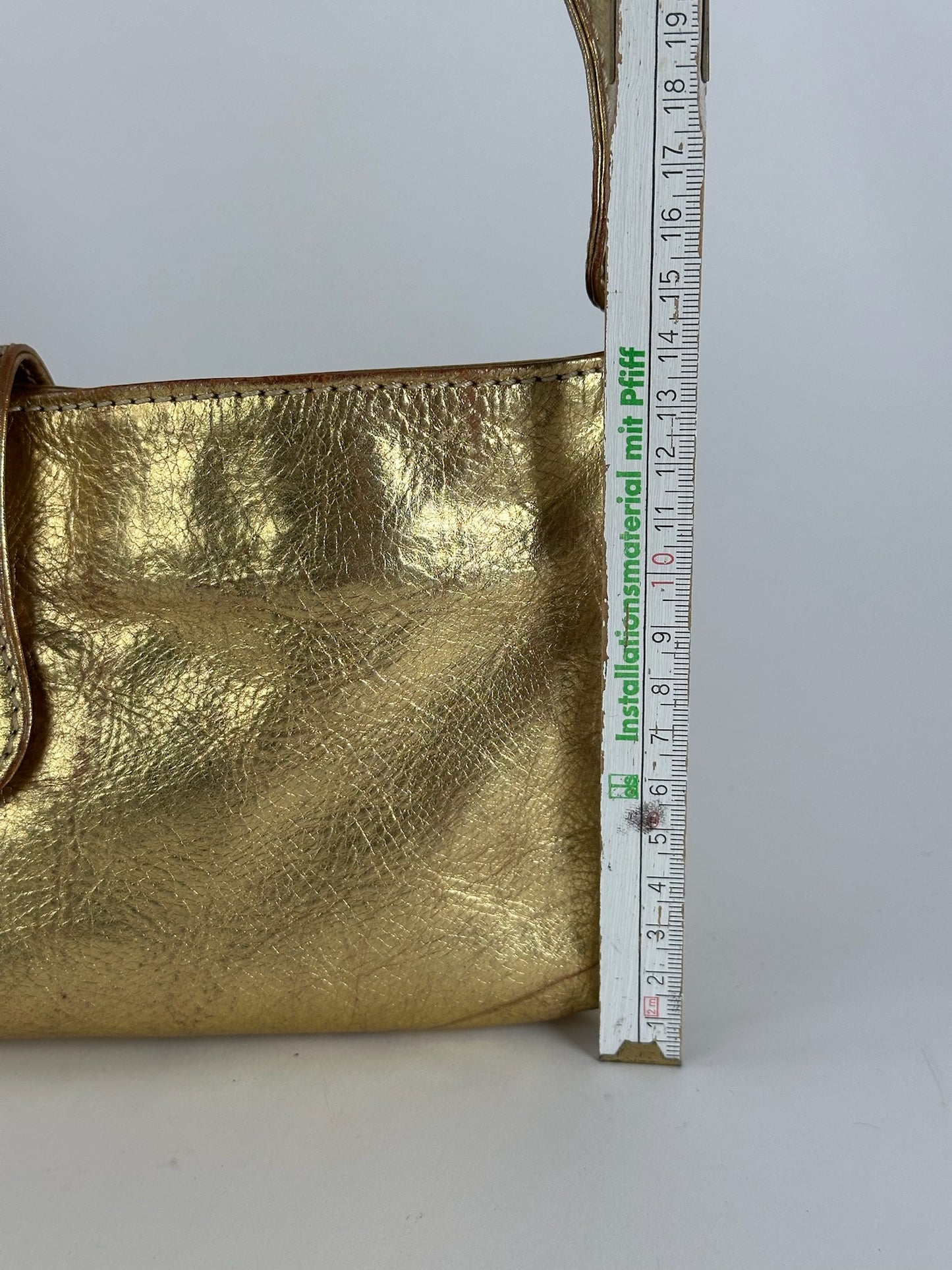 Sac Marni vintage en cuir doré