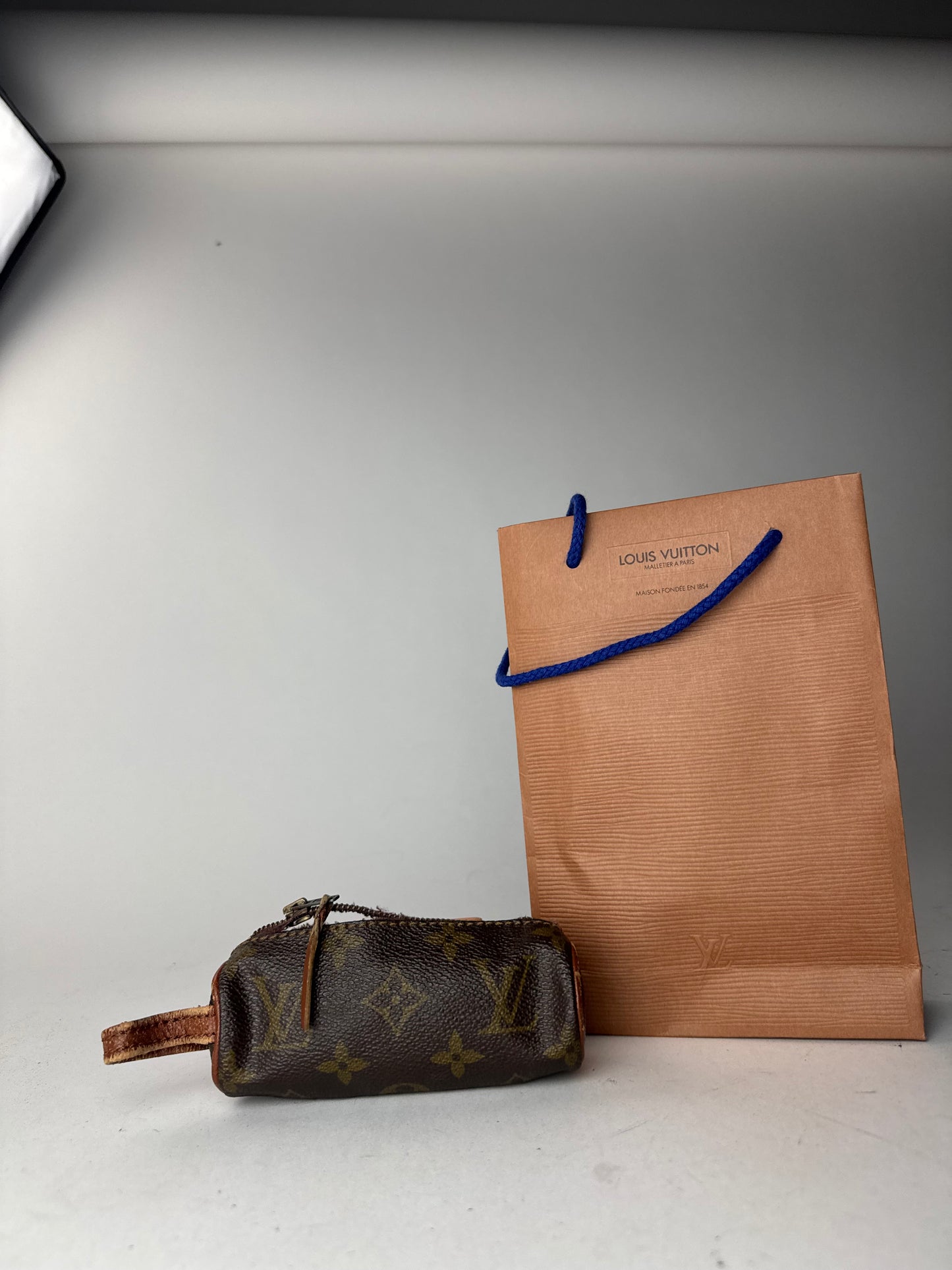 Vintage Louis Vuitton Leather Vanity Bag Brown