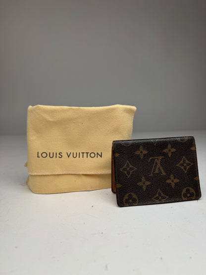 Vintage Louis Vuitton Monogram Card Holder Brown