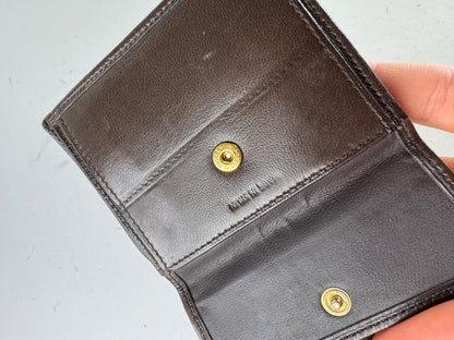 Vintage Loewe Madrid Flapable Leather Wallet dark brown