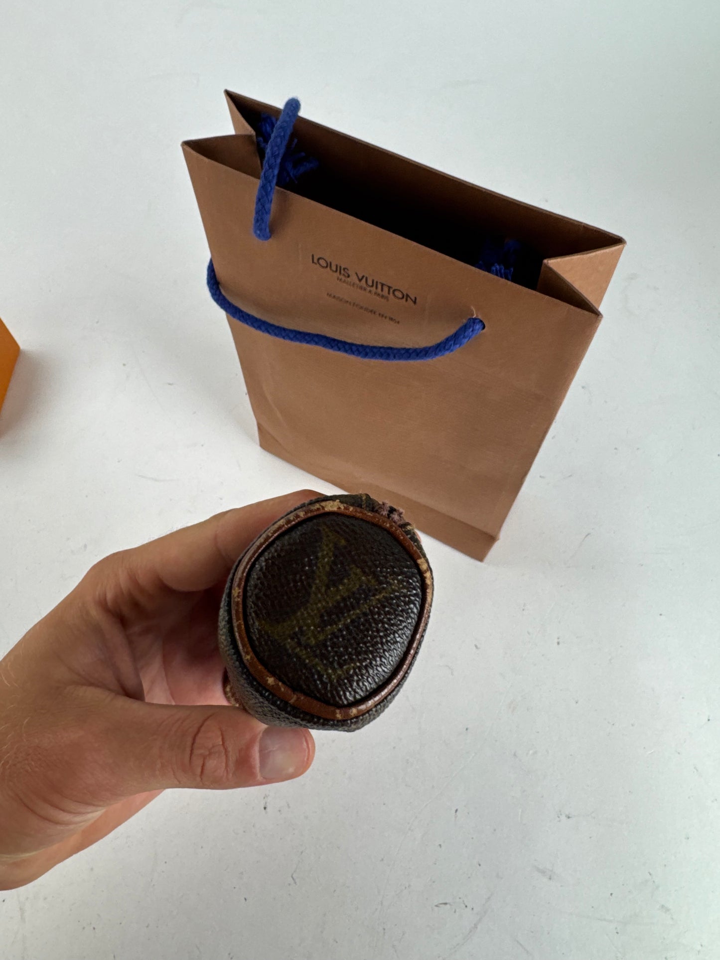 Vintage Louis Vuitton Leather Vanity Bag Brown