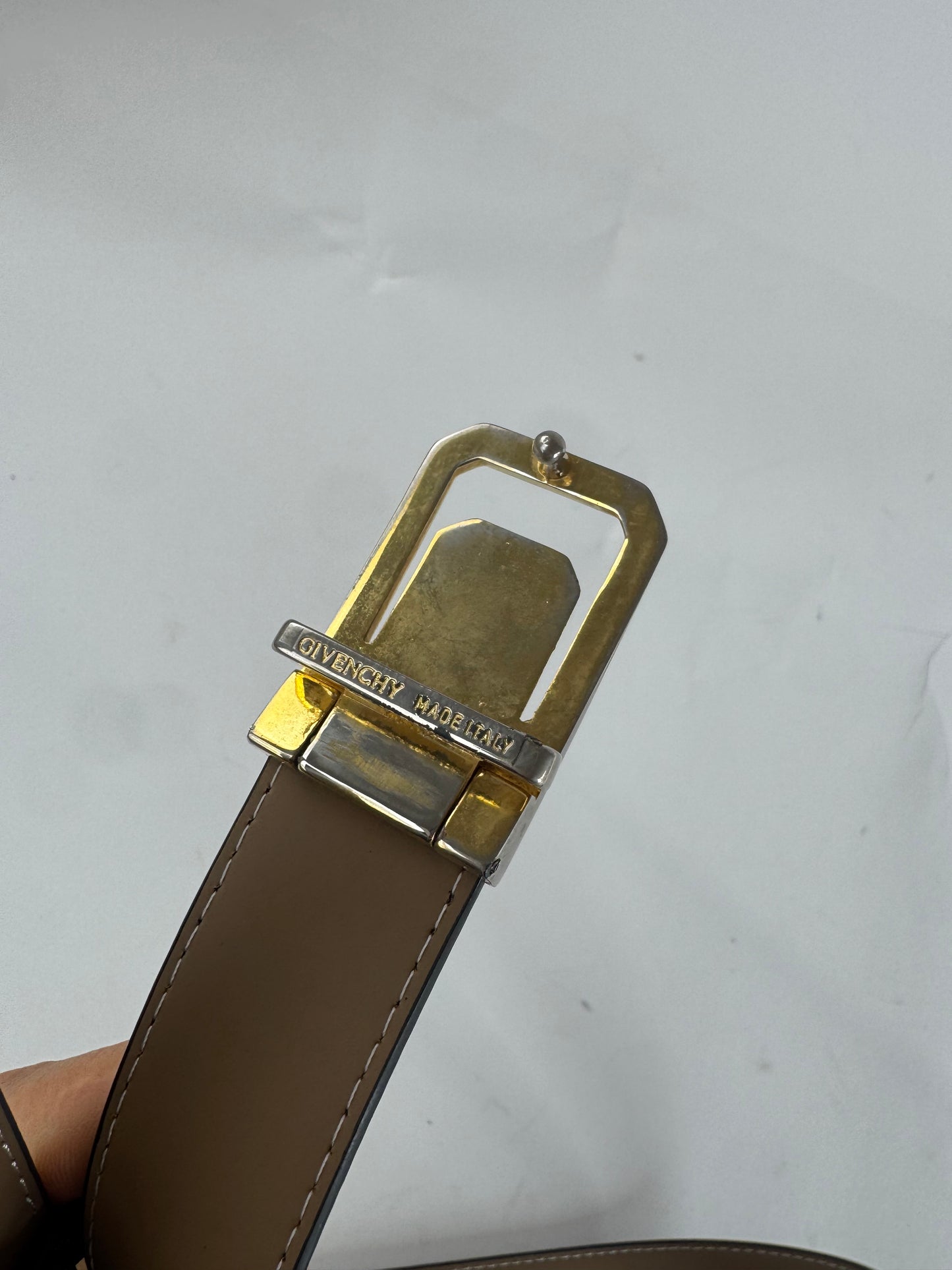 Vintage Givenchy Leather Belt Black