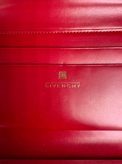 Vintage Givenchy Leather Wallet Red