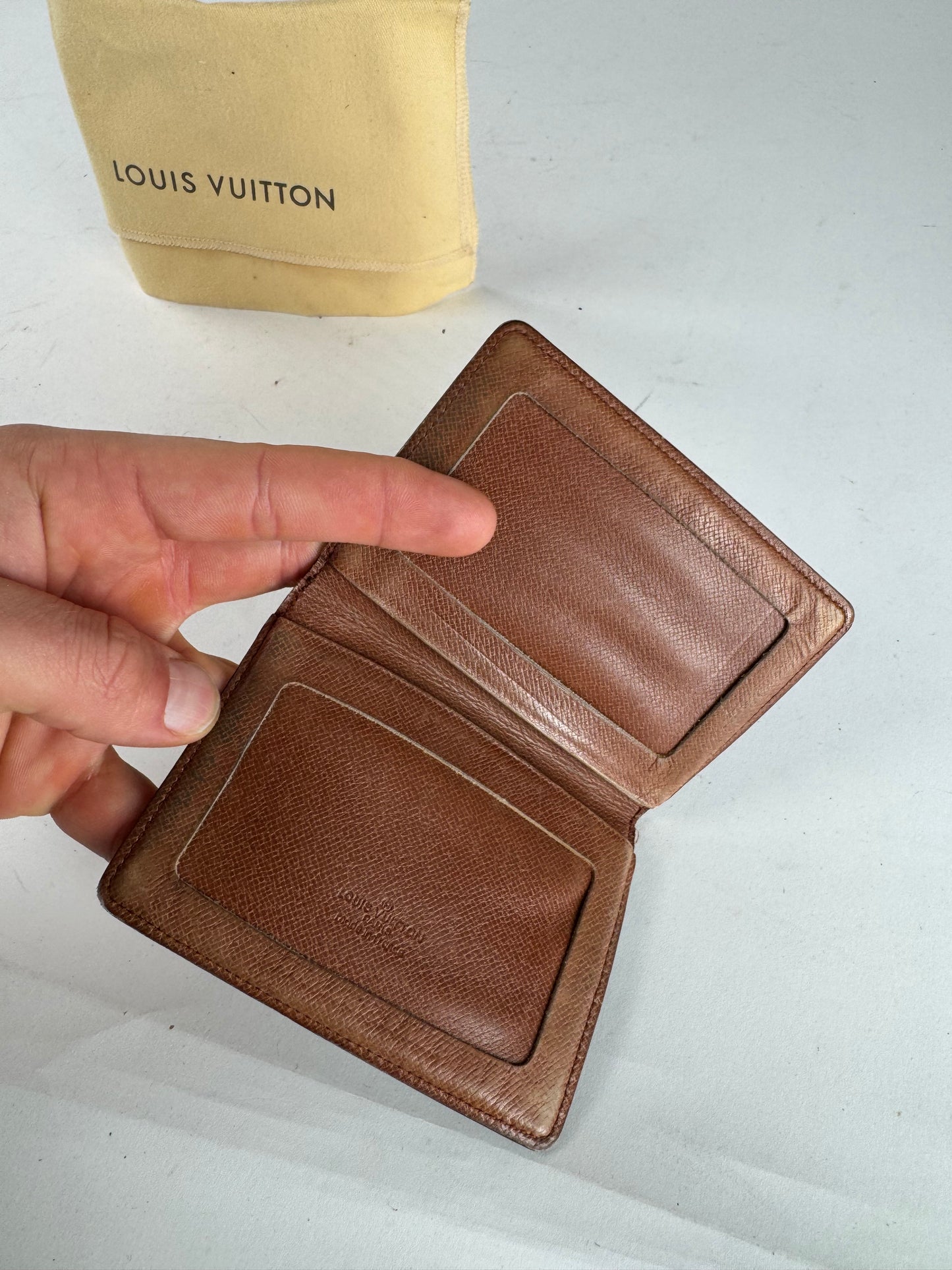 Vintage Louis Vuitton Monogram Card Holder Brown