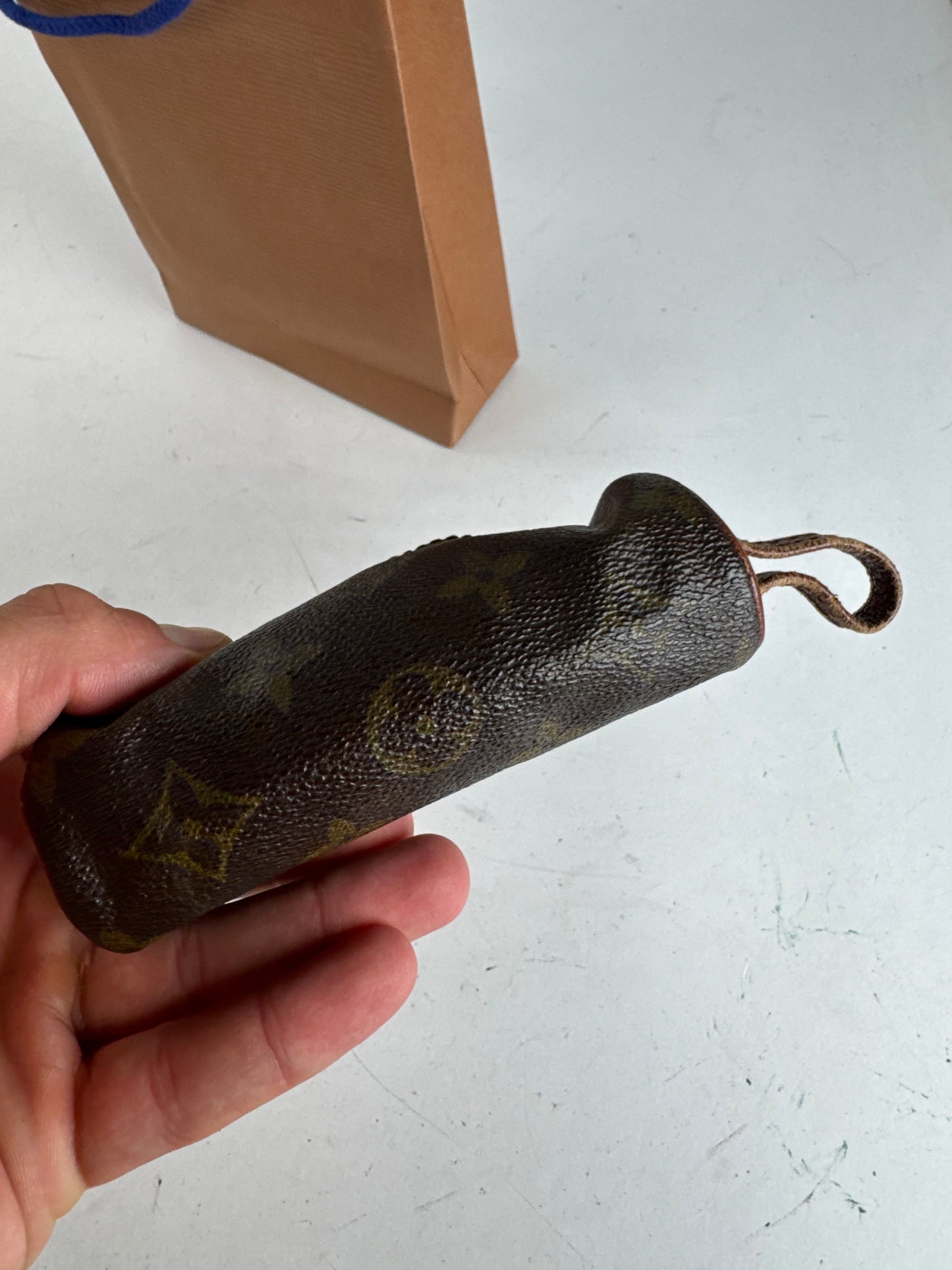 Vintage Louis Vuitton Leather Vanity Bag Brown