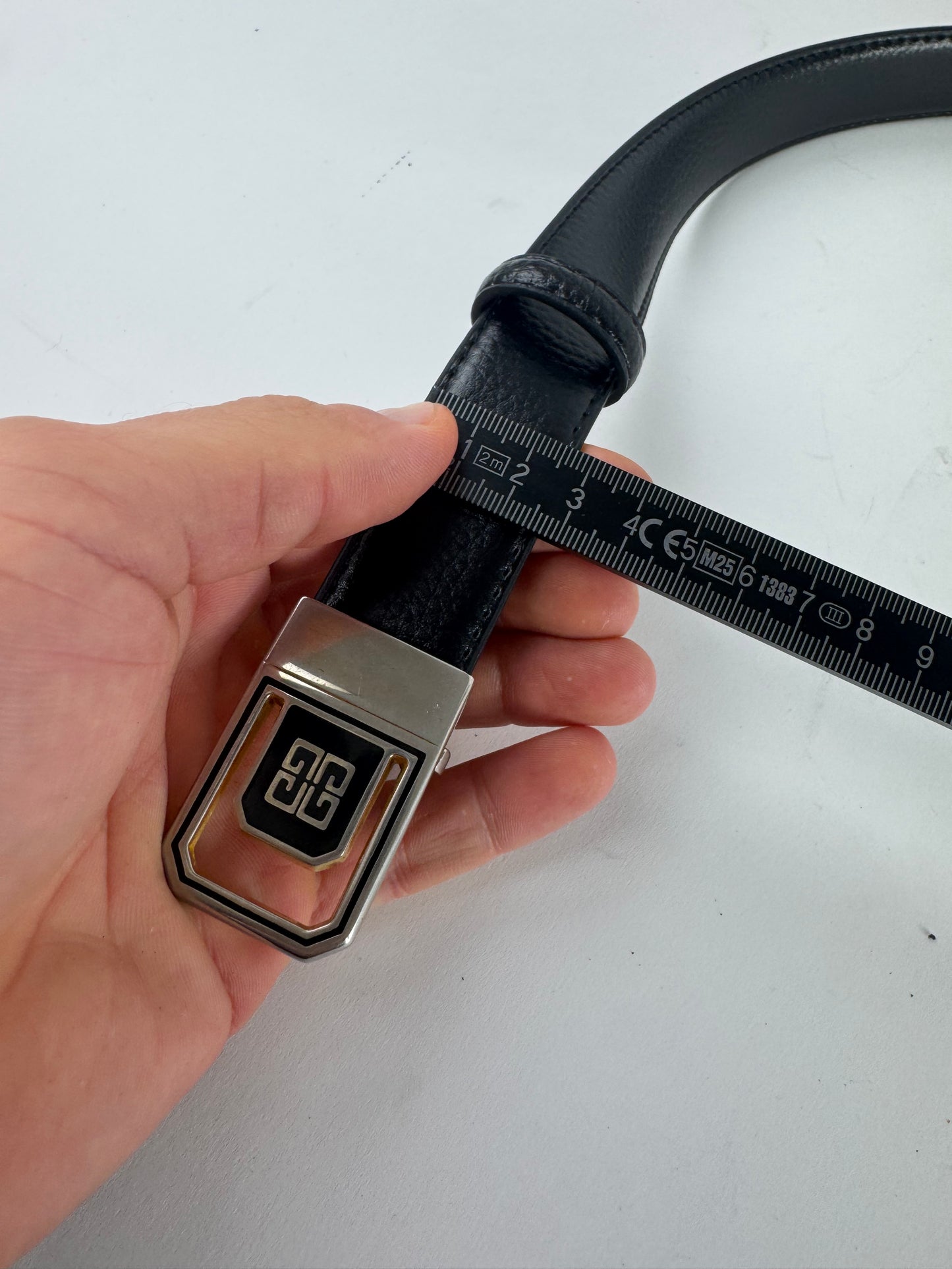 Vintage Givenchy Leather Belt Black