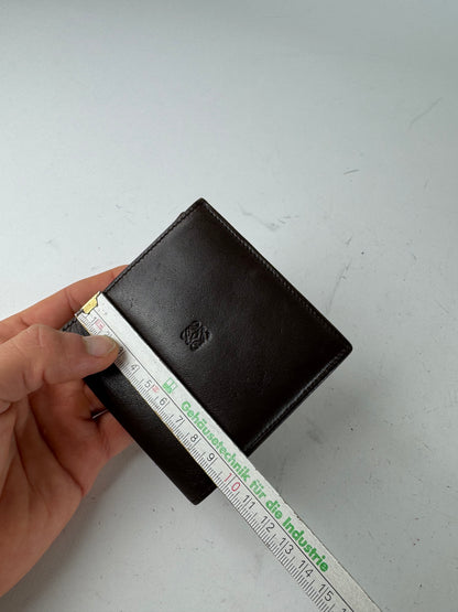 Vintage Loewe Madrid Flapable Leather Wallet dark brown
