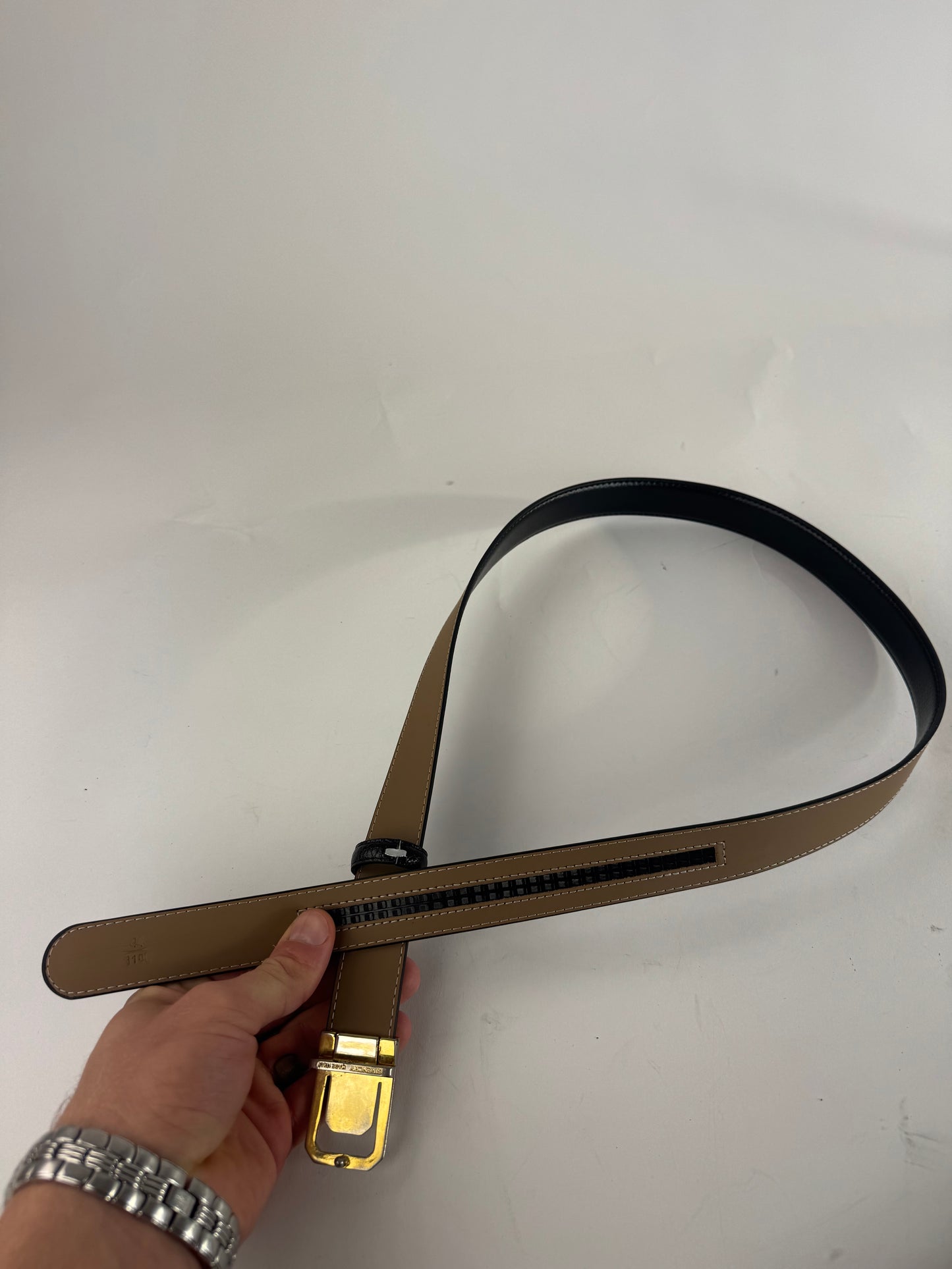 Vintage Givenchy Leather Belt Black
