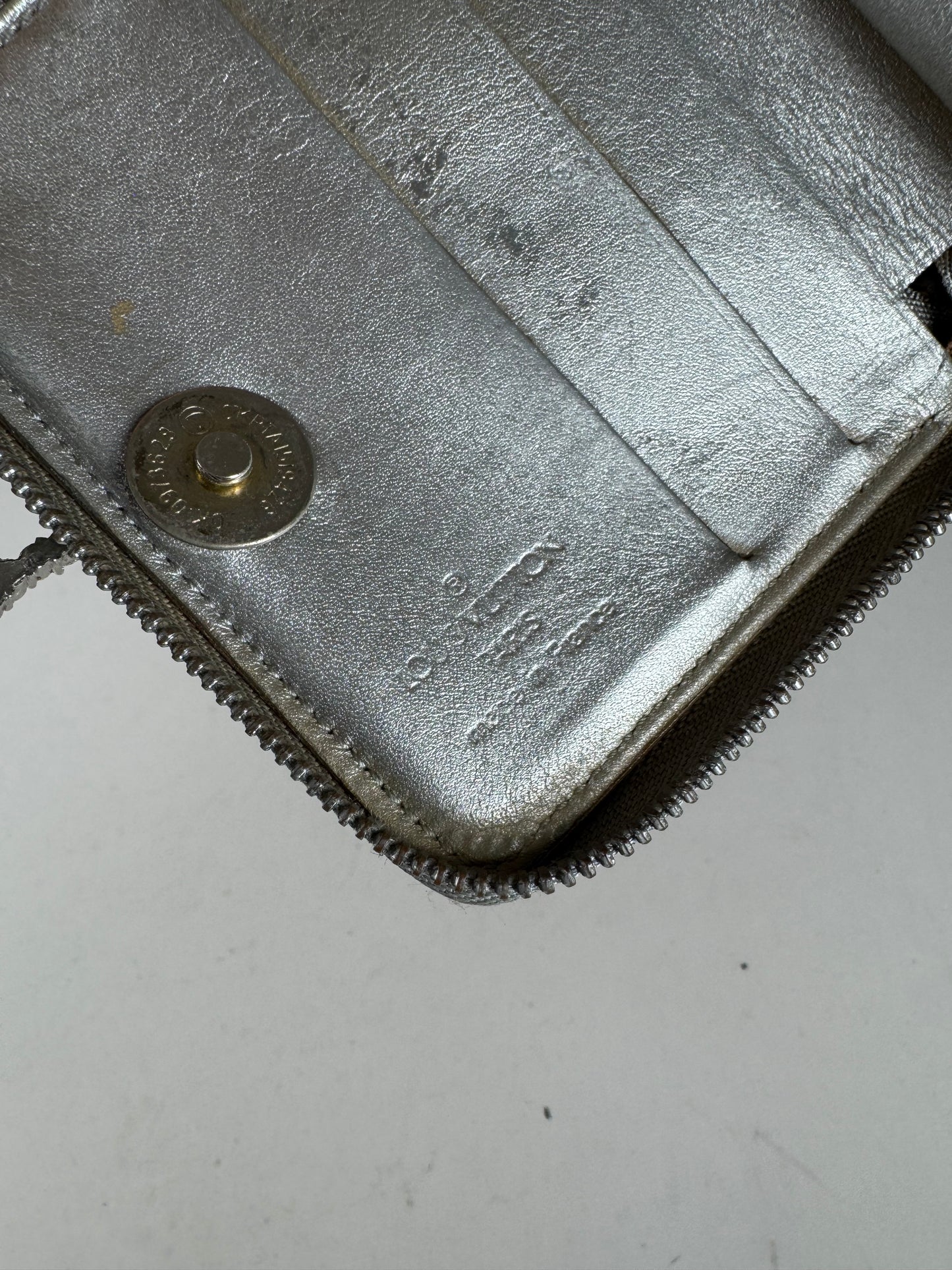 Vintage Louis Vuitton Vernis Leather Wallet Silver