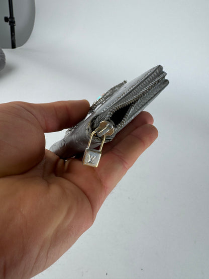 Vintage Louis Vuitton Vernis Leather Wallet Silver