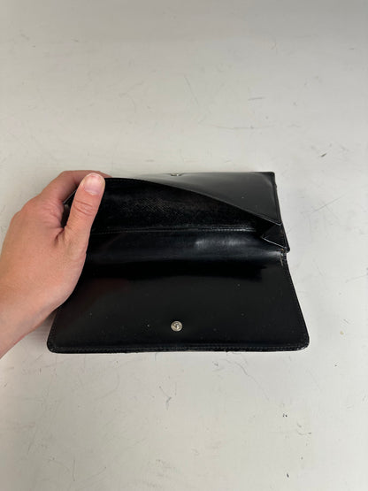 Vintage Gucci GG Logo Leather Wallet Black