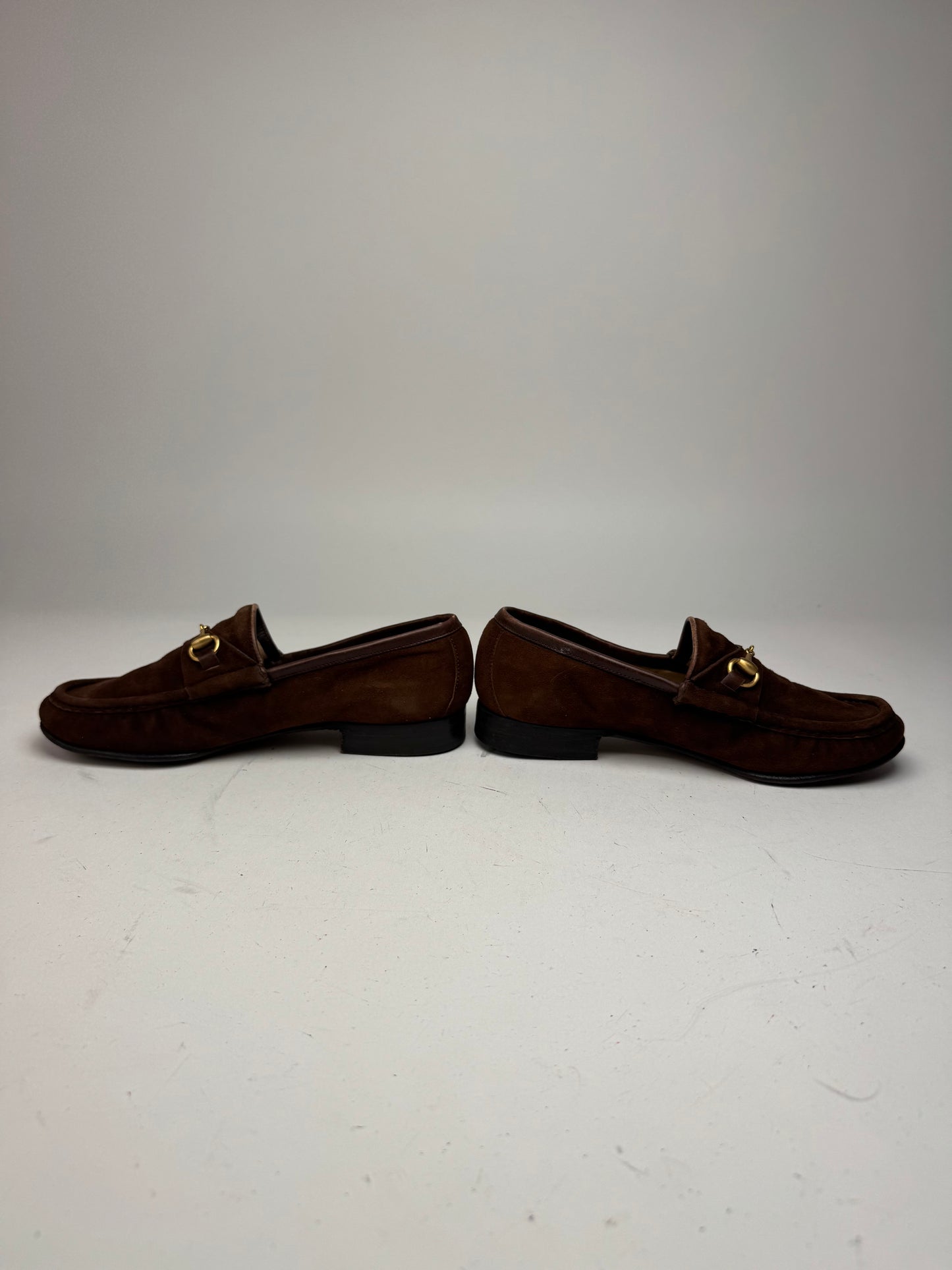 Vintage Gucci Suede Horsebit Loafers Brown EU35,5