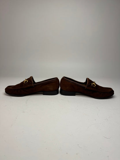 Vintage Gucci Suede Horsebit Loafers Brown EU35,5