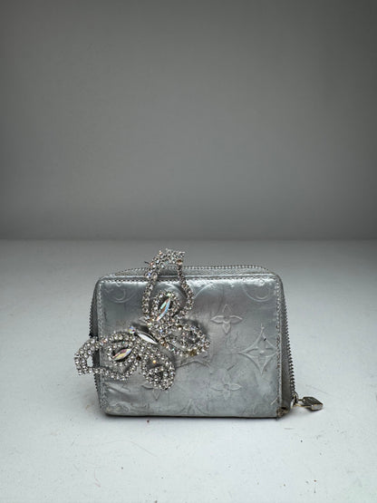 Vintage Louis Vuitton Vernis Leather Wallet Silver