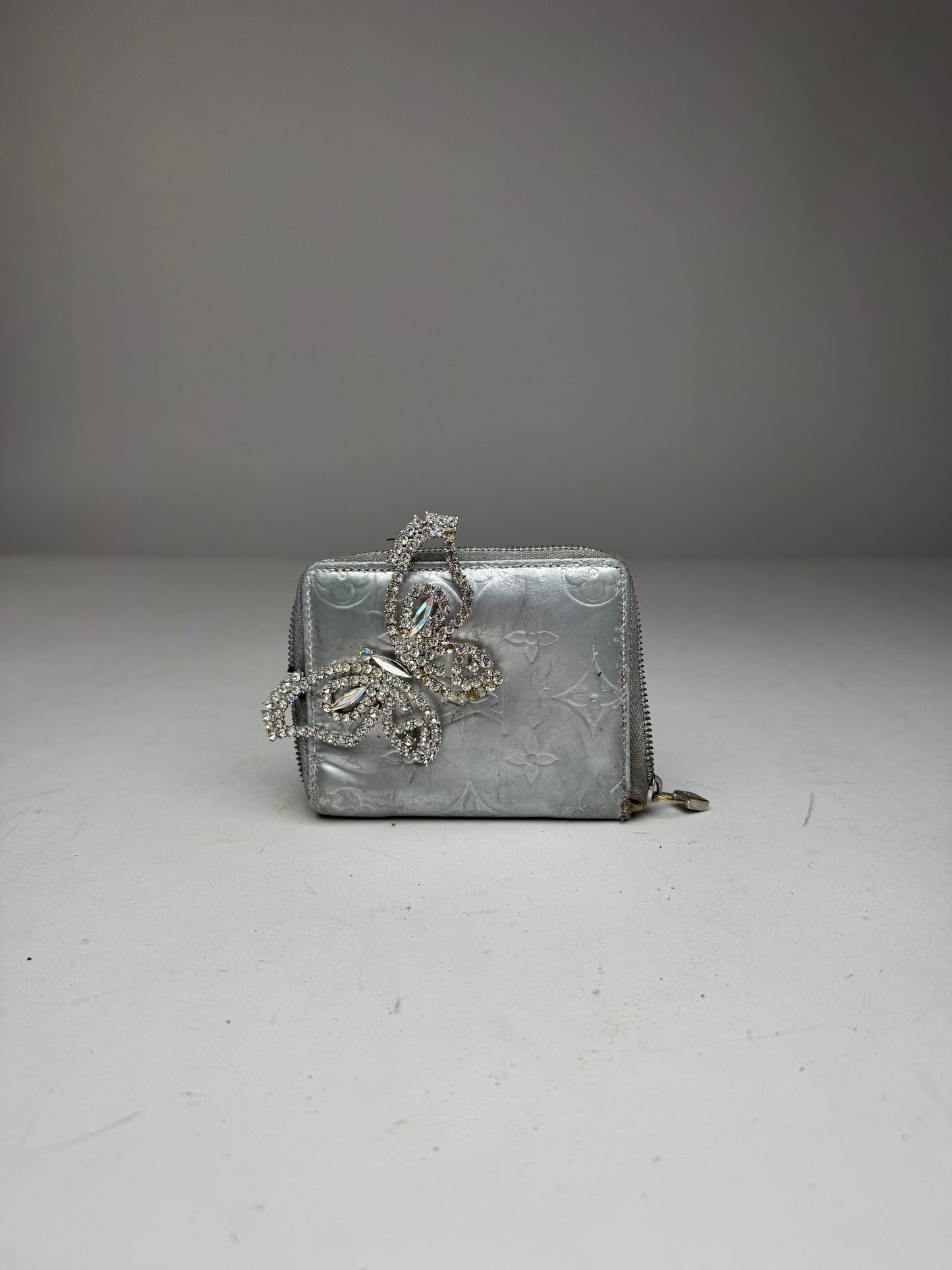 Vintage Louis Vuitton Vernis Leather Wallet Silver