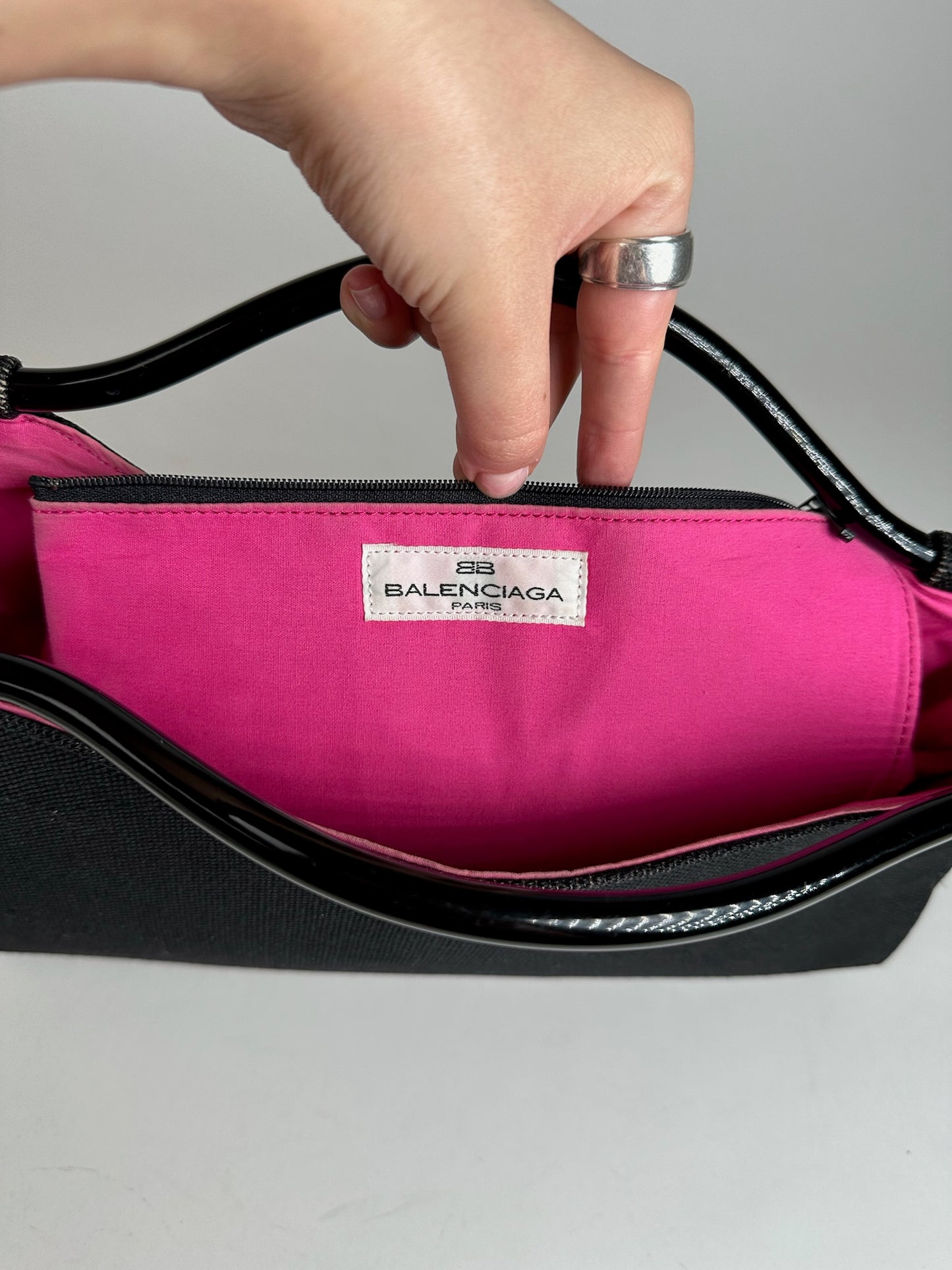 Vintage Balenciaga Canvas Bag Black