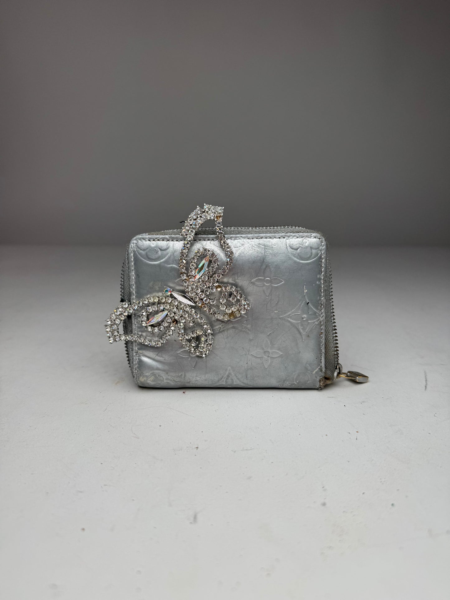 Vintage Louis Vuitton Vernis Leather Wallet Silver