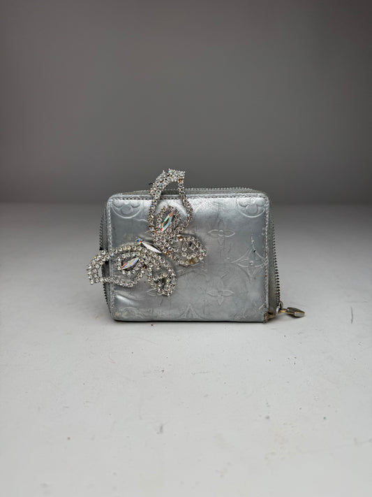 Vintage Louis Vuitton Vernis Leather Wallet Silver