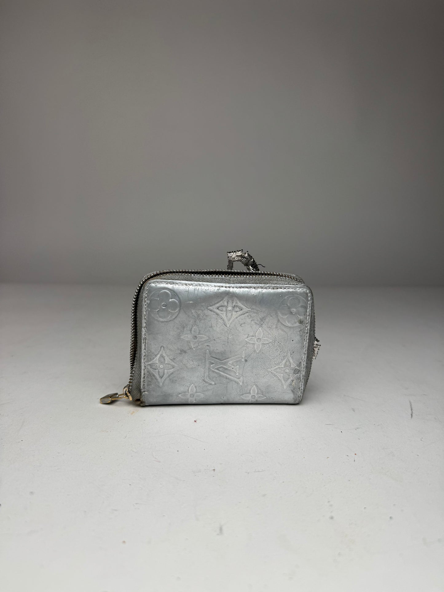 Vintage Louis Vuitton Vernis Leather Wallet Silver