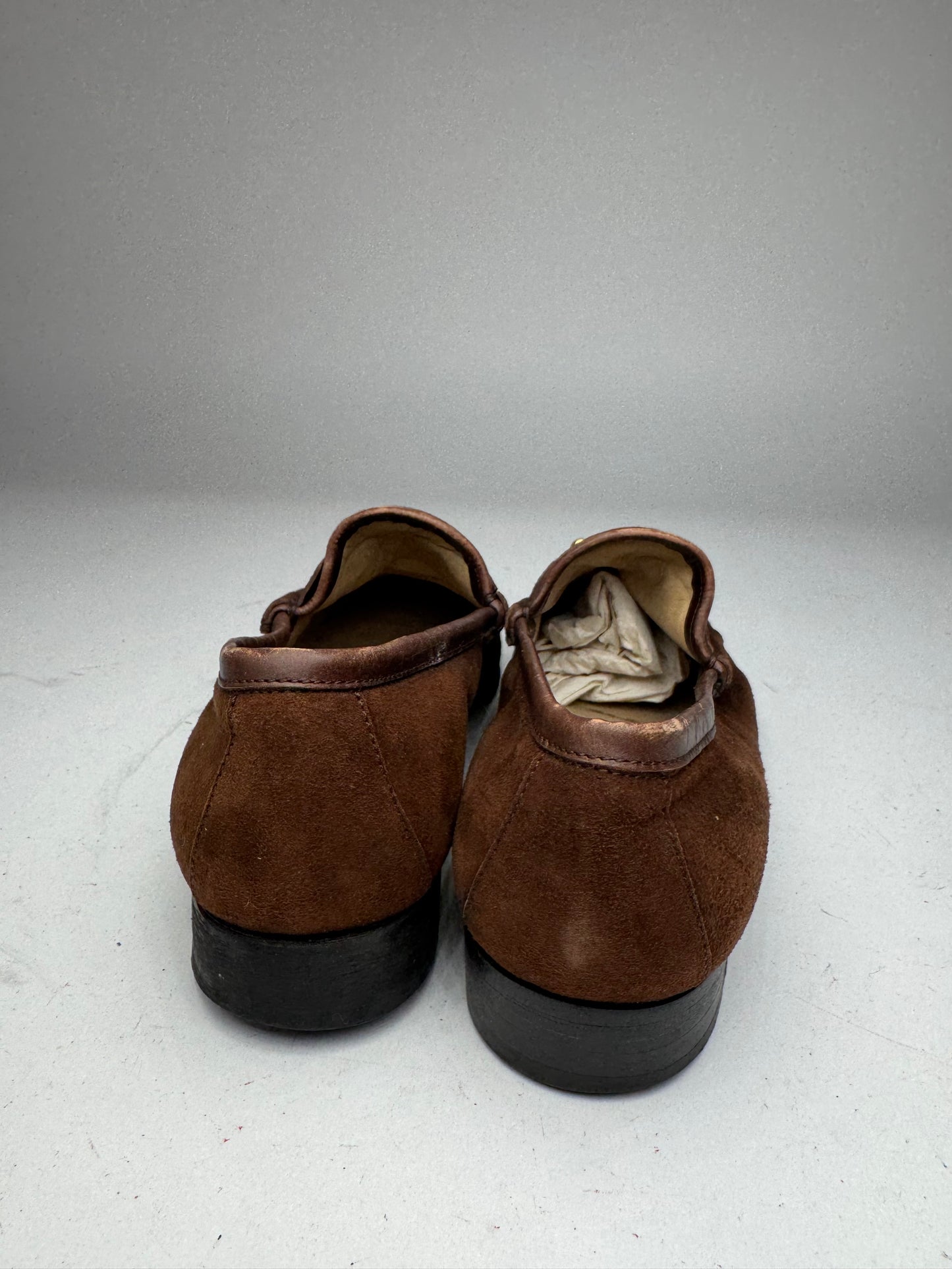 Vintage Gucci Suede Horsebit Loafers Brown EU35,5