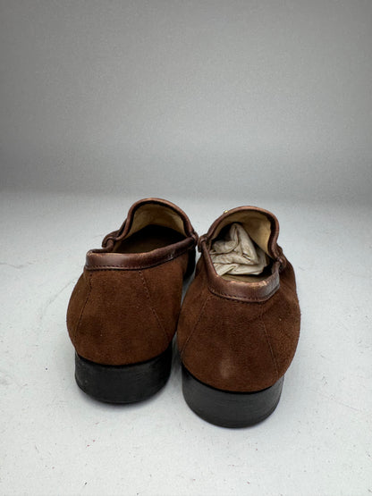 Vintage Gucci Suede Horsebit Loafers Brown EU35,5