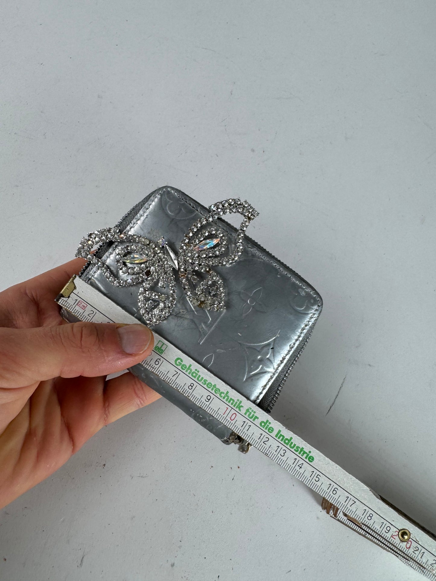 Vintage Louis Vuitton Vernis Leather Wallet Silver