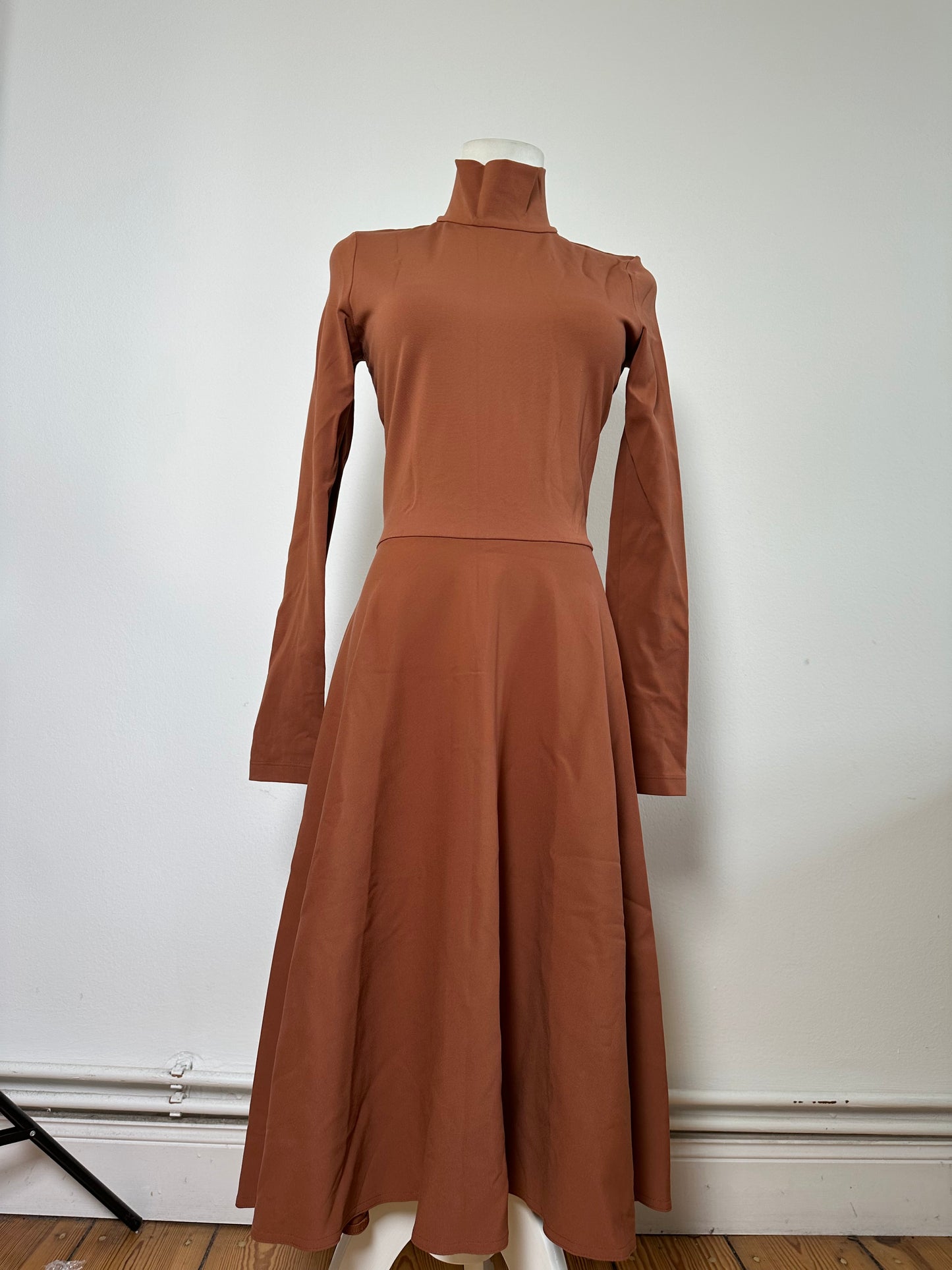 Vintage Balenciaga Viscose Blend Dress Rust S