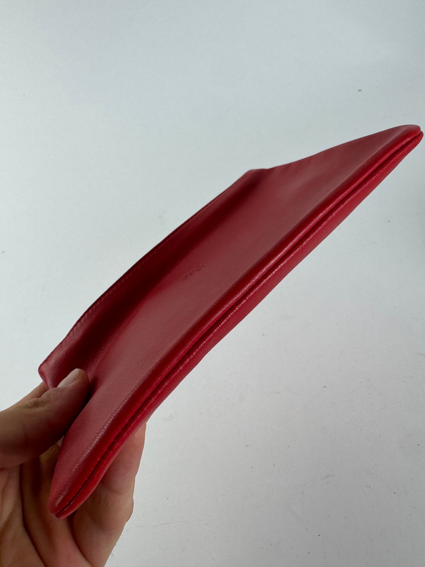 Pochette vintage Loewe Anagram en cuir rouge