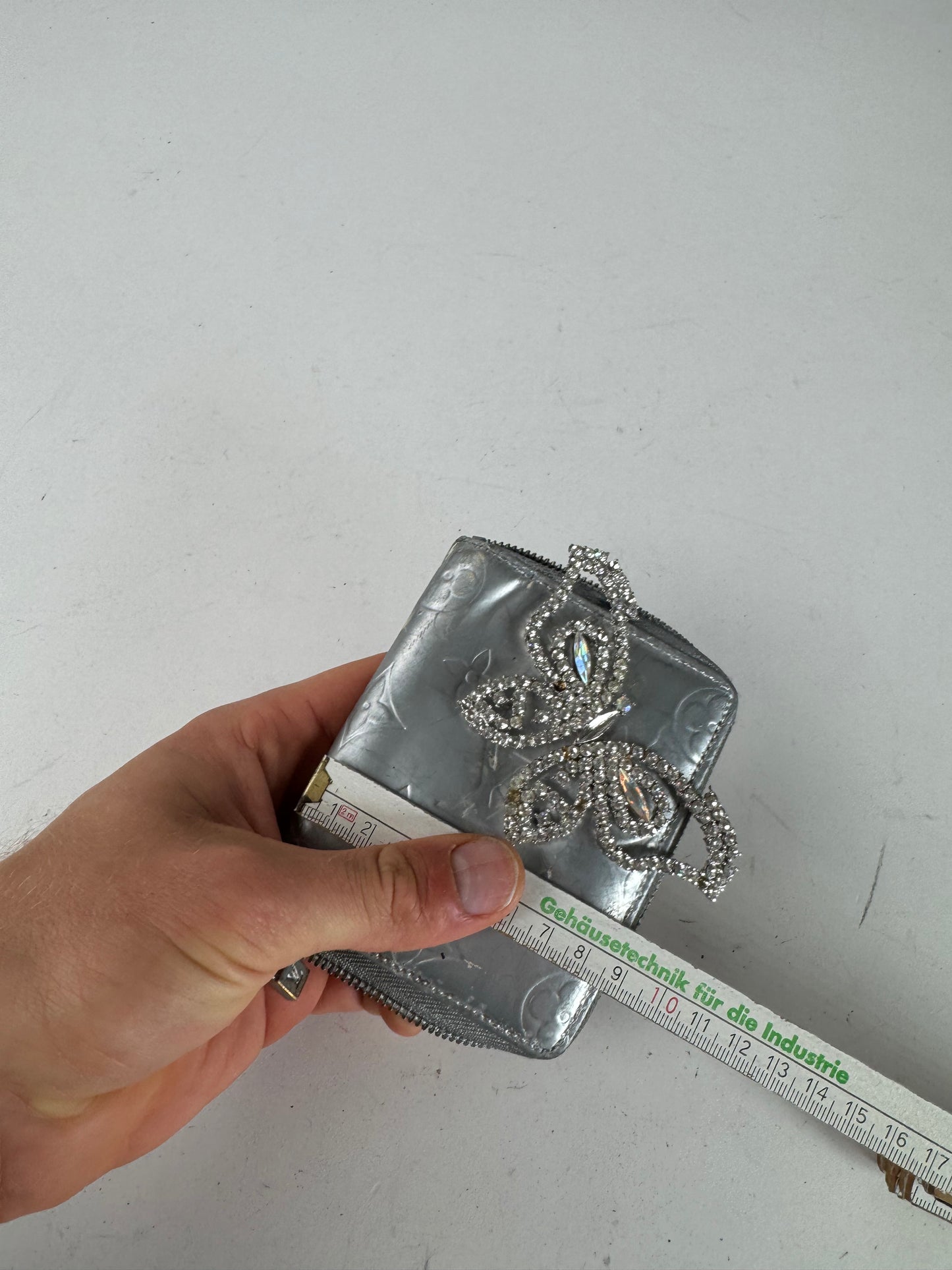 Vintage Louis Vuitton Vernis Leather Wallet Silver