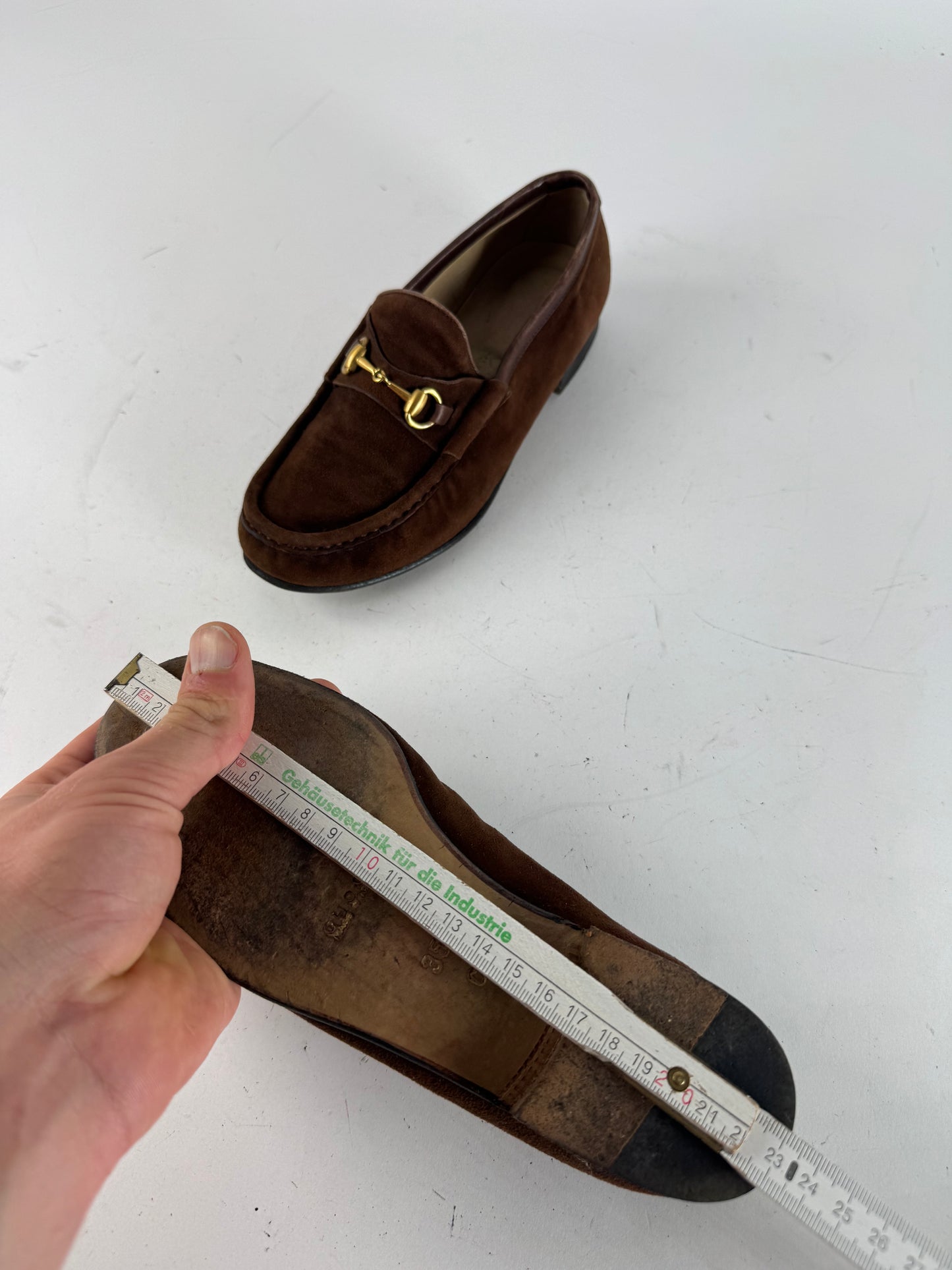 Vintage Gucci Suede Horsebit Loafers Brown EU35,5