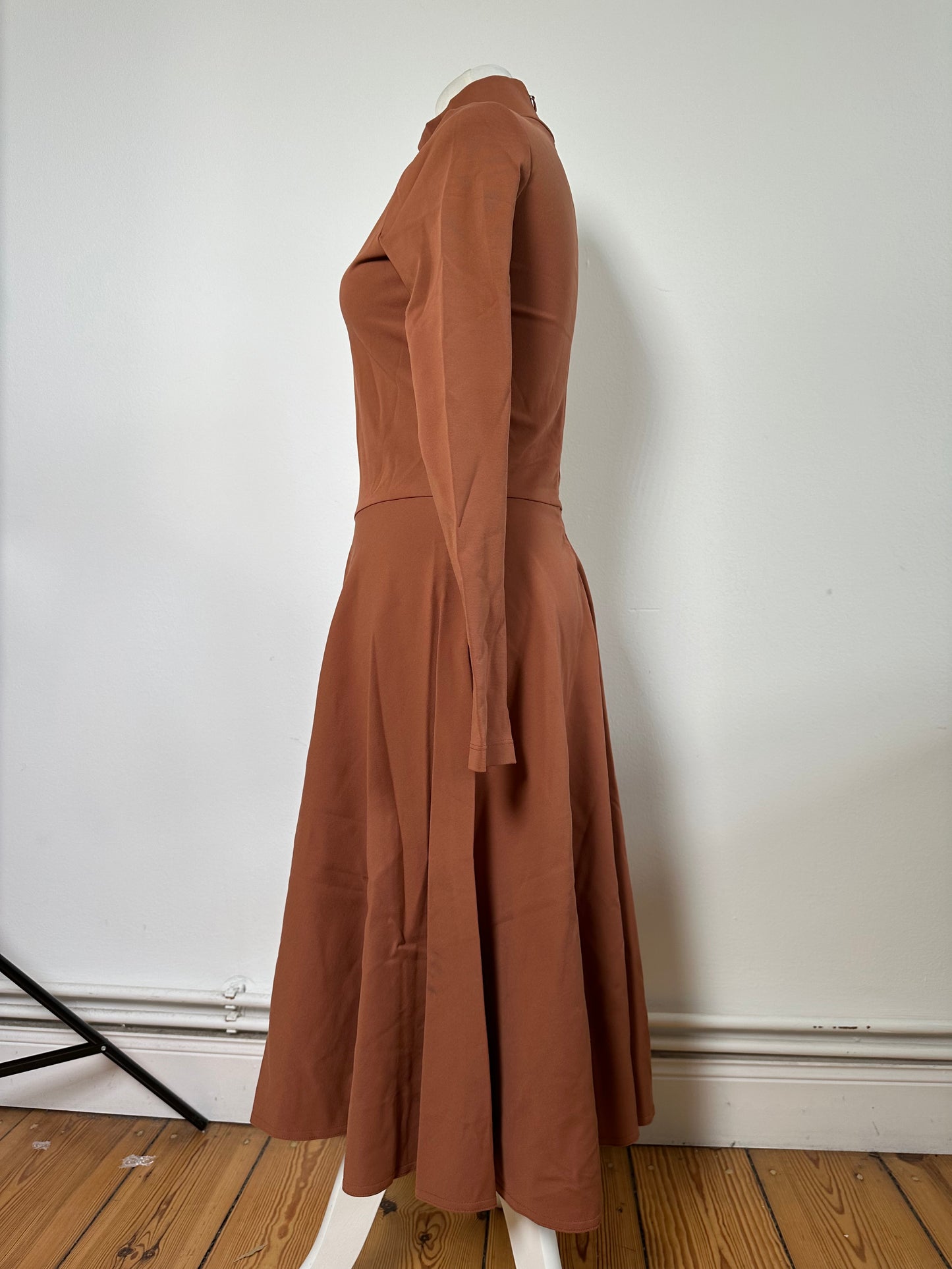 Vintage Balenciaga Viscose Blend Dress Rust S