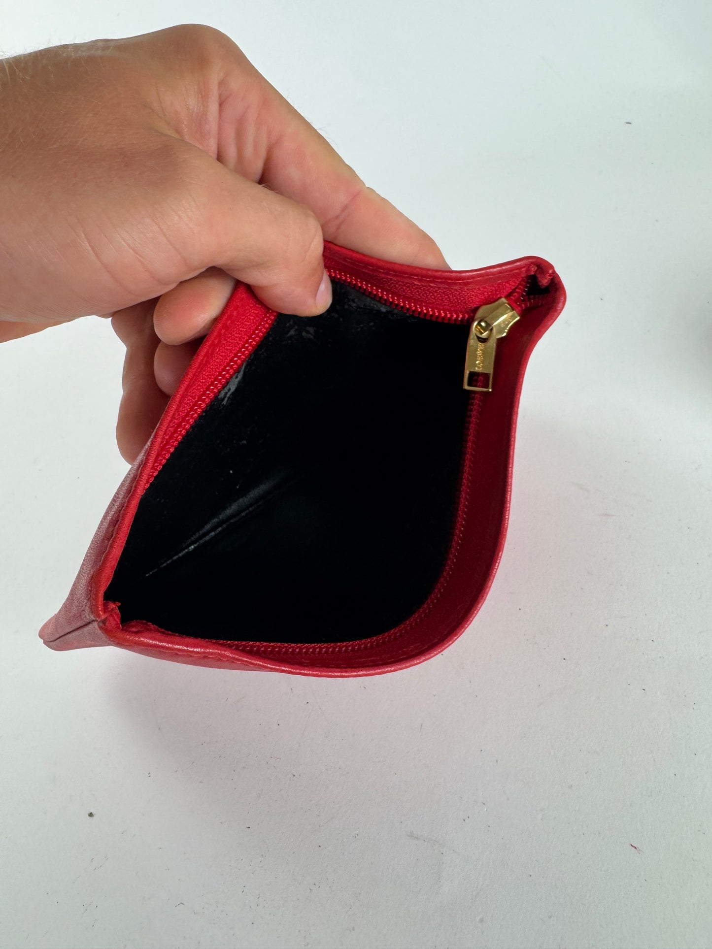 Pochette vintage Loewe Anagram en cuir rouge