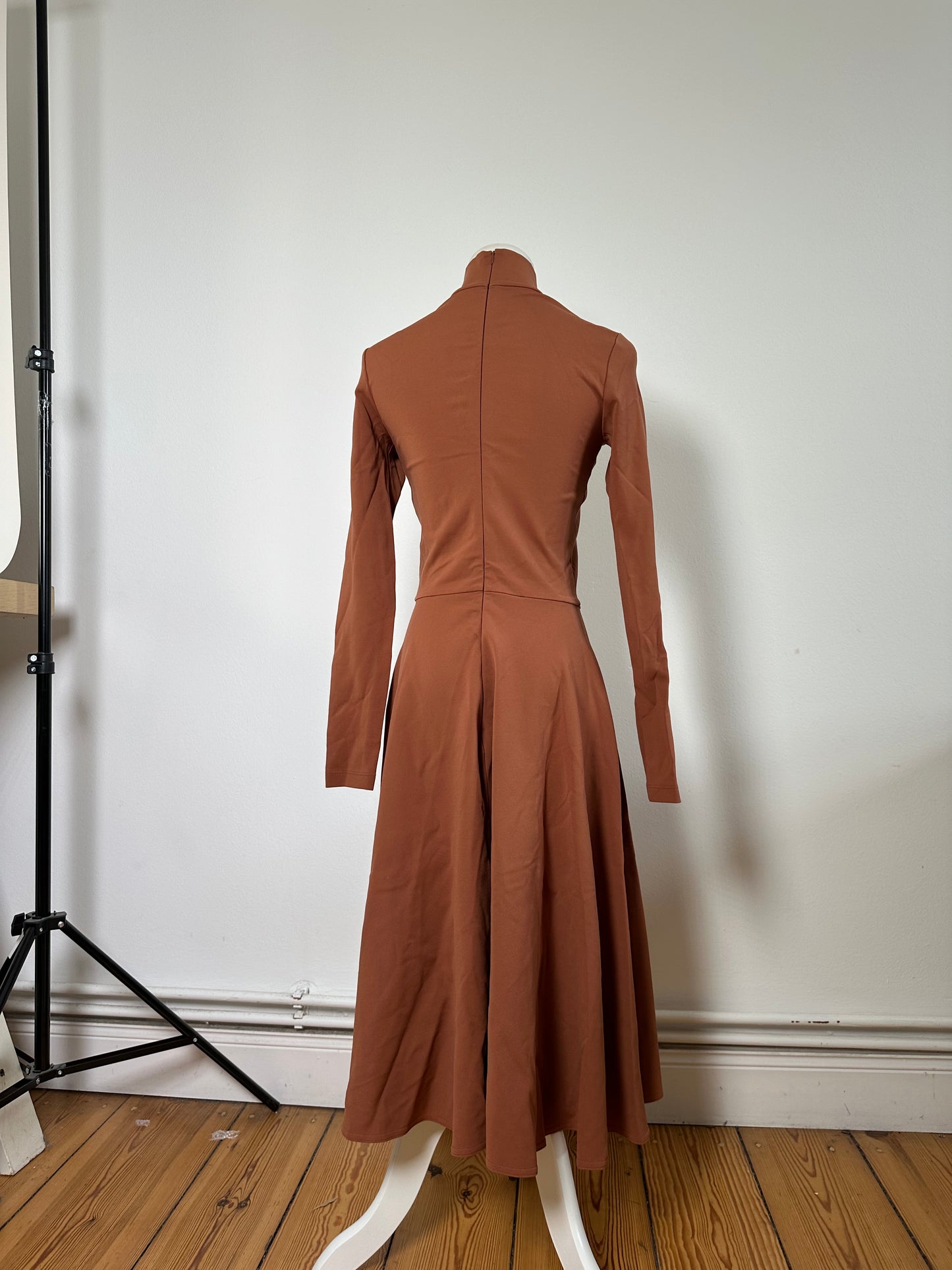 Vintage Balenciaga Viscose Blend Dress Rust S