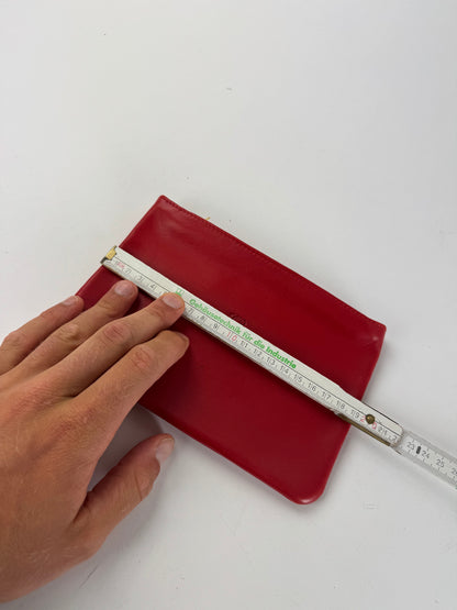 Pochette vintage Loewe Anagram en cuir rouge