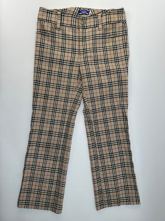 Vintage Burberry Blue Label Nova Check Flared Trousers Early 2000s M