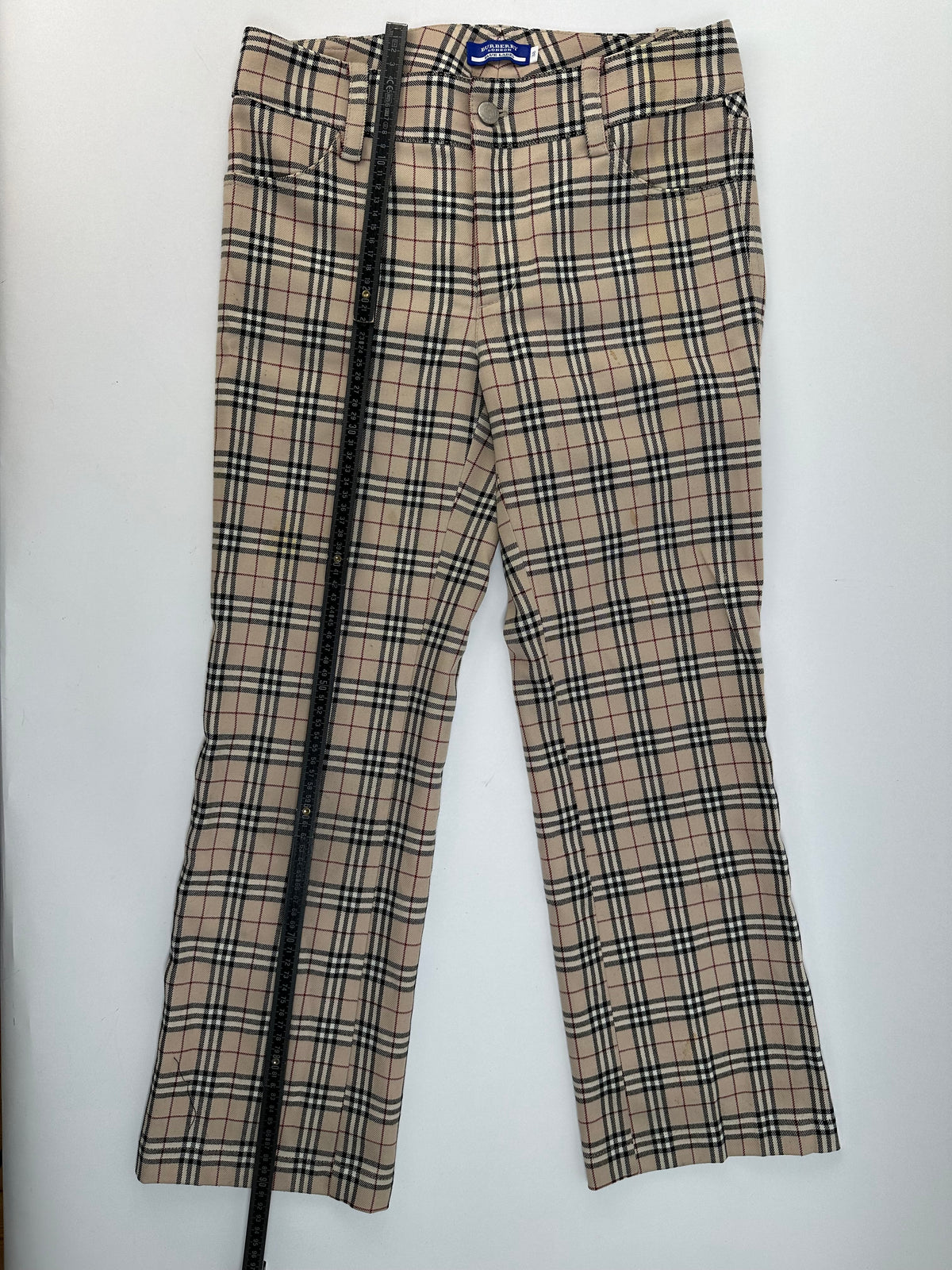Vintage Burberry Blue Label Nova Check Flared Trousers Early 2000s M
