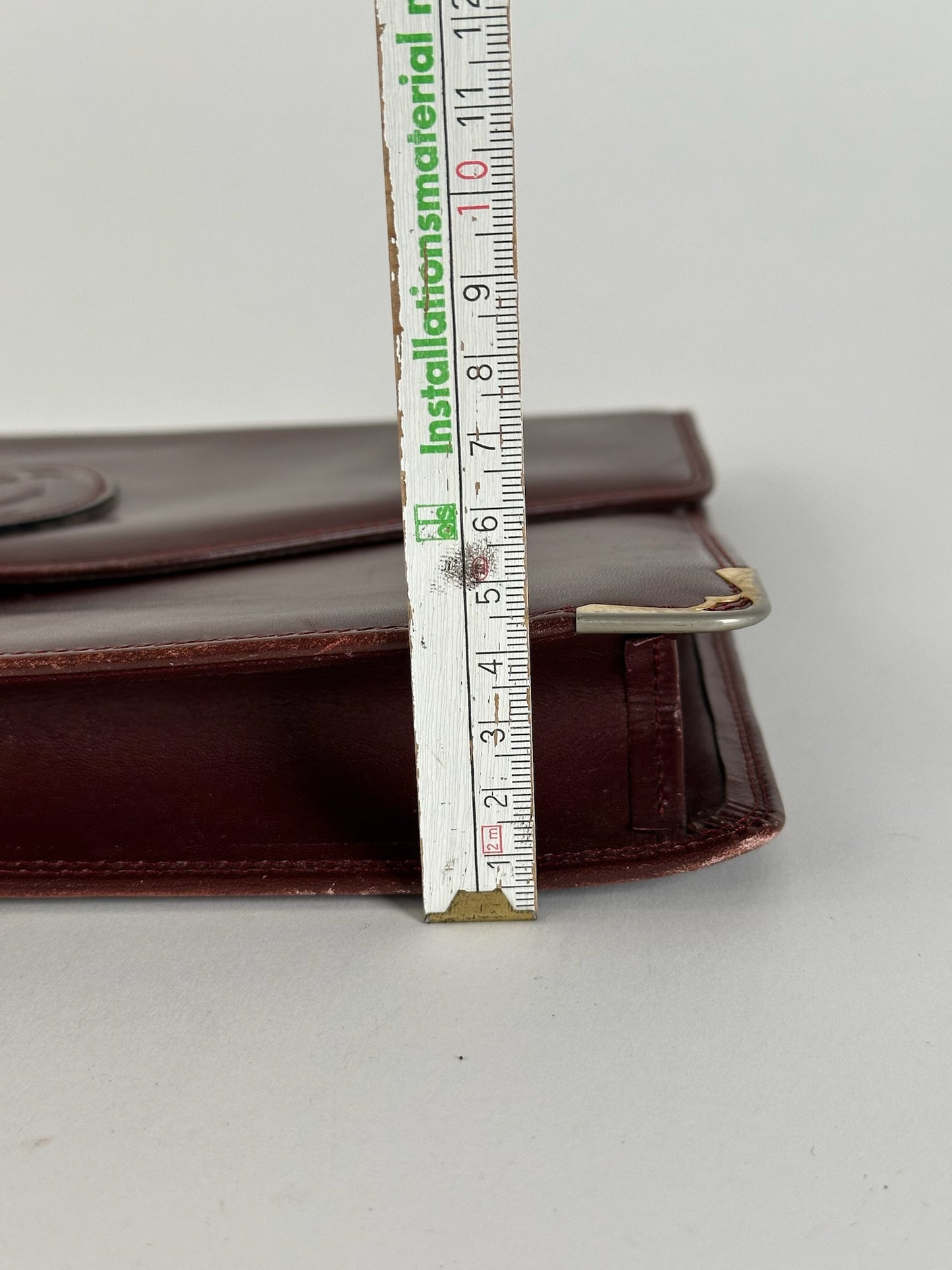 Vintage Cartier Leather Clutch Burgundy