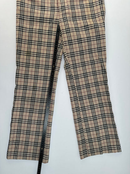 Vintage Burberry Blue Label Nova Check Flared Trousers Early 2000s M